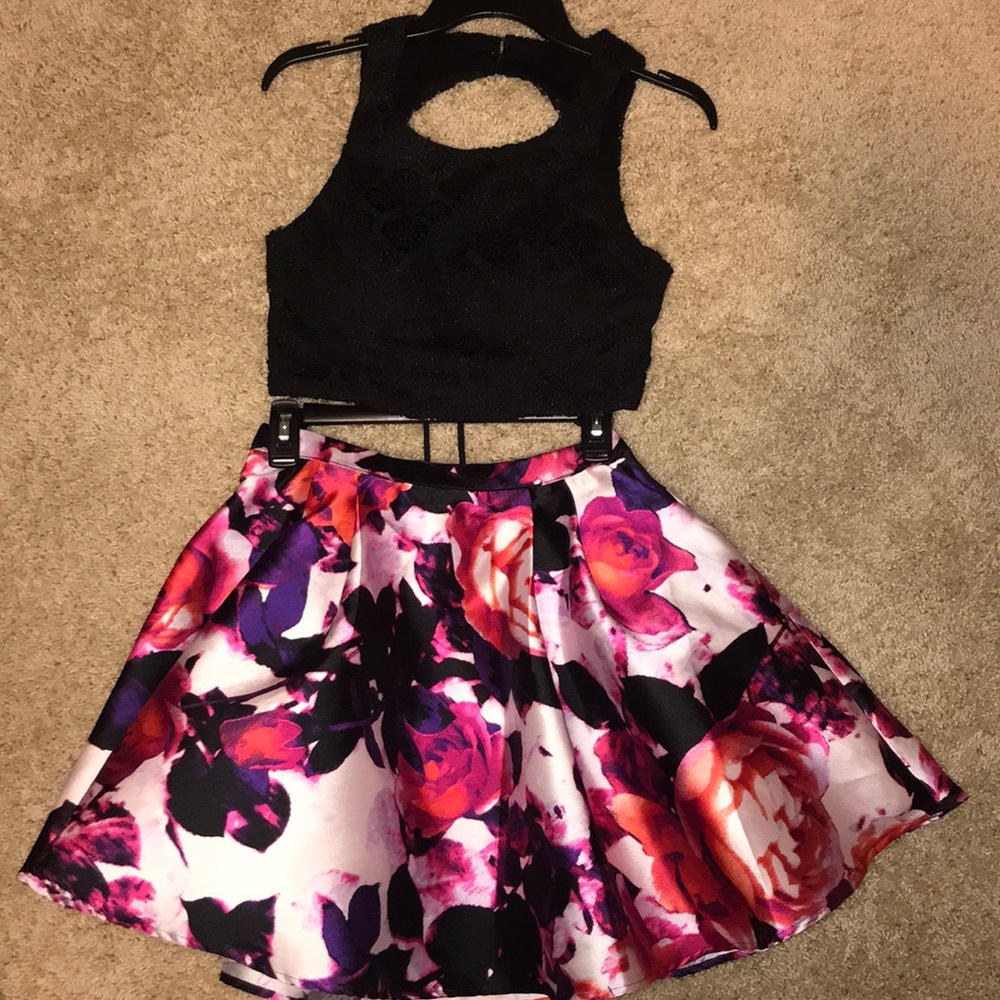 Two piece prom dress